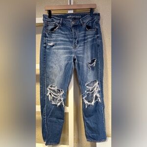 American Eagle Outfitters Tomgirl Light Blue Denim Jeans, Size 10 Regular